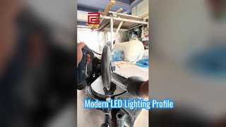 โปรไฟล์แถบไฟเพดาน LED อลูมิเนียม, ช่อง LED แบบฝังสำหรับตกแต่งบ้าน