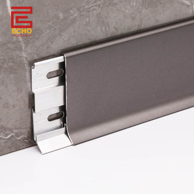 คุณภาพ  Aluminium Skirting Board Profiles Waterproof Skirting Baseboard Covers โรงงาน