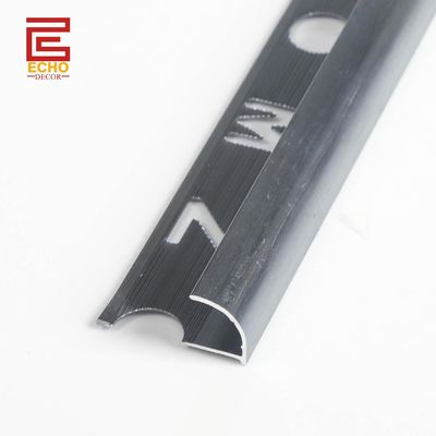 เครื่องประดับ นิเคิลเทา bullnose Tile Edge Trim Profile Round Tile Edge Trim
