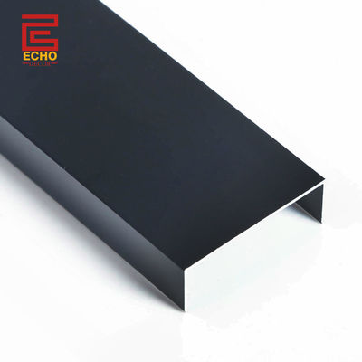 แบนอัลลูมิเนียม โครม Tile Edge Trim แมทดําสําหรับผนังและพื้นตกแต่ง