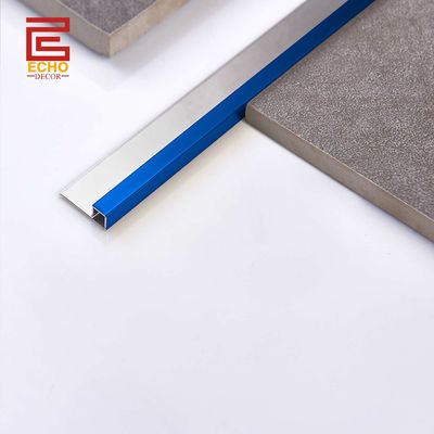 ตกแต่ง สีฟ้า สแตนเลส Bullnose Trim กระเบื้องผนังเซรามิก