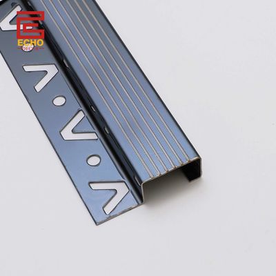 201 304 316 เสาเหล็กไร้สแตนเลส Tile Trim Protection Tile Step Edge Trim