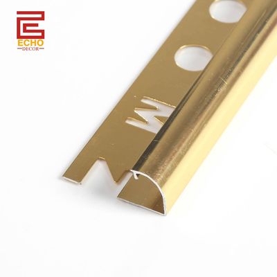 ทองอลูมิเนียม Bullnose ขอบขอบ Trim สําหรับการปกป้องขอบเซรามิก