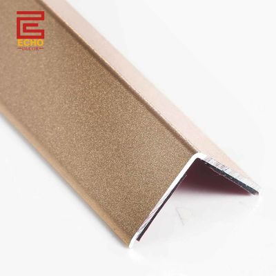 15 มิลลิเมตร อลูมิเนียม Tile Trim V Cap Self Adhesive Tile Edge Trim ปลาย
