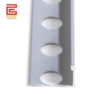 12.5 มิลลิเมตร Anodized เงินอัลลูมิเนียม Tile Trim กันน้ํา โลหะอาบน้ํา Tile Edge Trim
