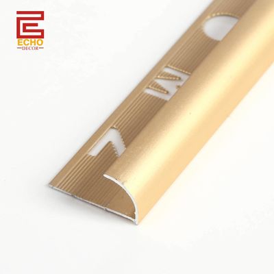 แมททองเหรียญอัลลูมิเนียม Tile Trim ตกแต่ง Bullnose Tile Edge Trim