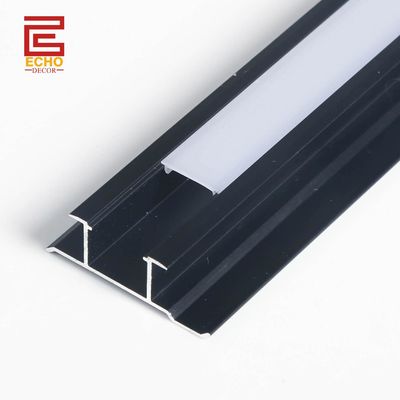 โปรไฟล์ LED อลูมิเนียมสีดํายืดหยุ่น 3m สําหรับตกแต่งเพดาน