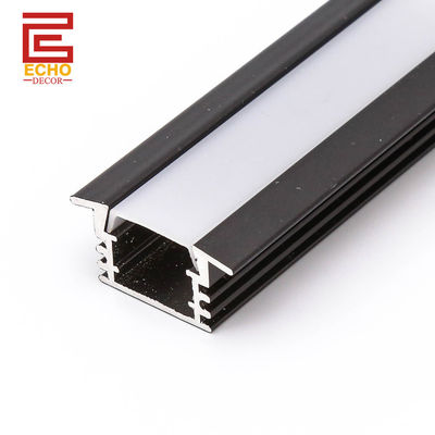 โปรไฟล์ LED Alu แบบยืดหยุ่น U Shape Black LED Strip Profile สําหรับตกแต่งบ้าน
