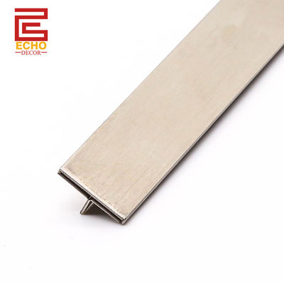 304 สแตนเลส Tile Trim รูปแบบ T สําหรับตกแต่งตู้