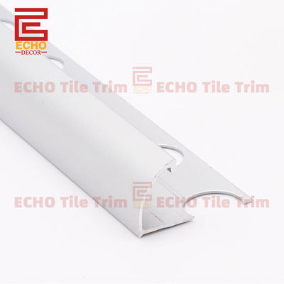 11 มิลลิเมตร Bullnose Edge อลูมิเนียม Tile Trim Wall Tile โปรไฟล์มุม