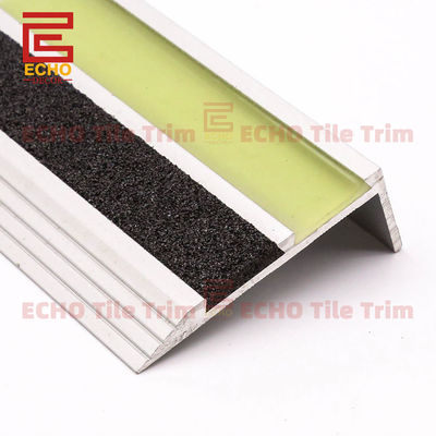 Luminescence L รูปบันไดอลูมิเนียมขอบจมูกบันไดตัด