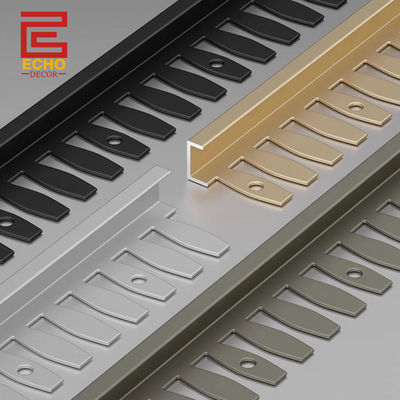 ขอบกระเบื้องอะลูมิเนียมสีดำด้านแบบยืดหยุ่น